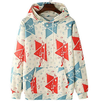 Men  Unisex Stylish Latest Printed Pullover Cotton Hooded Hoodies Sweatshirt