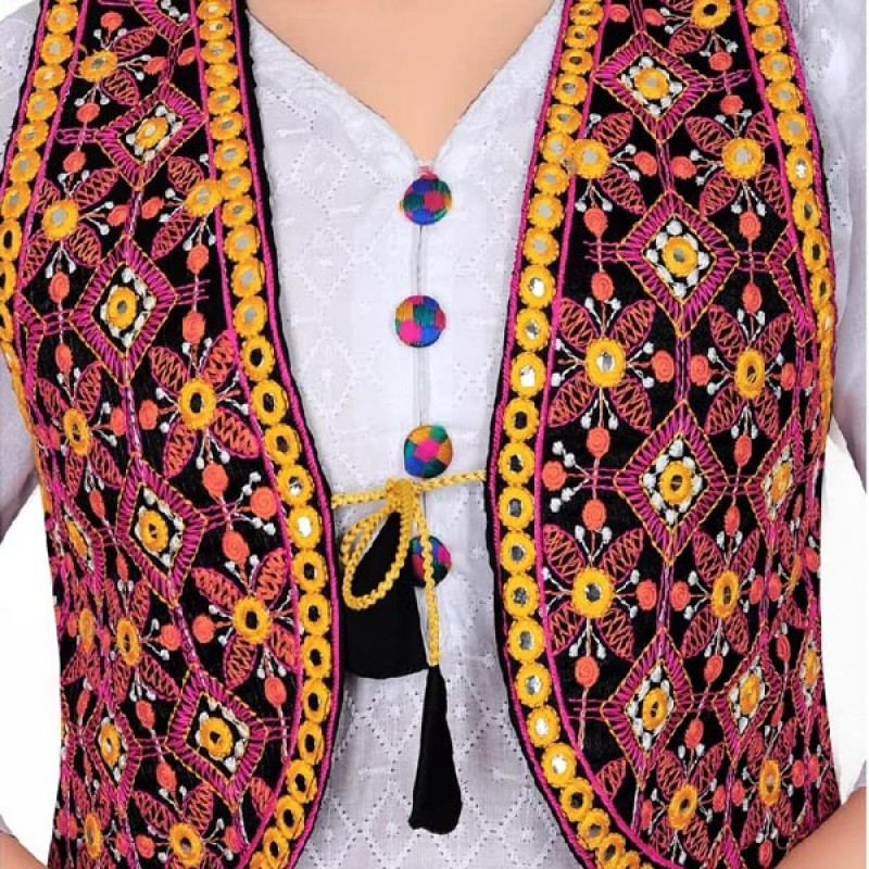 Fashion Cotton Rajasthani Embroidered Jacket for Women with Mirror Work Traditional Ethnic Shrug Jacket for kurti Navratri Gujrati Kutchi Koti