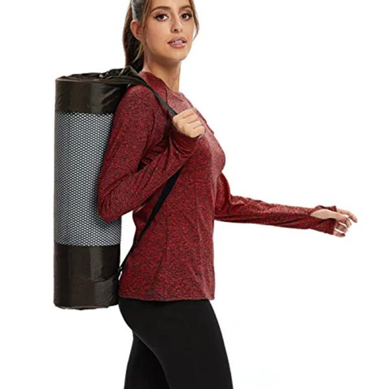 Thermal Long Sleeve Running Shirt Workout Tops Moisture Wicking Athletic Shirts with Thumb Holes