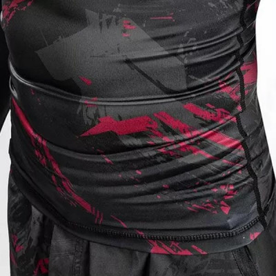 Authentic Fight Week 2.0 Long Sleeve Rashguard - Black/Red
